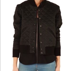 Smythe Black Quilted Bomber Jacket